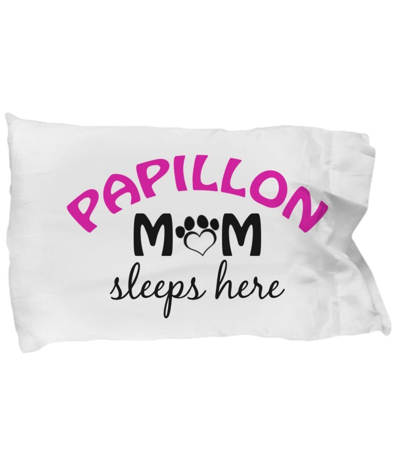 DogsMakeMeHappy Papillons Mom and Dad Pillow Cases (Couple)