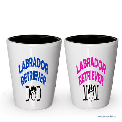 Labrador Retriever Dad and Mom Shot Glass - Gifts for Labrador Retriever Couple (1, Dad)