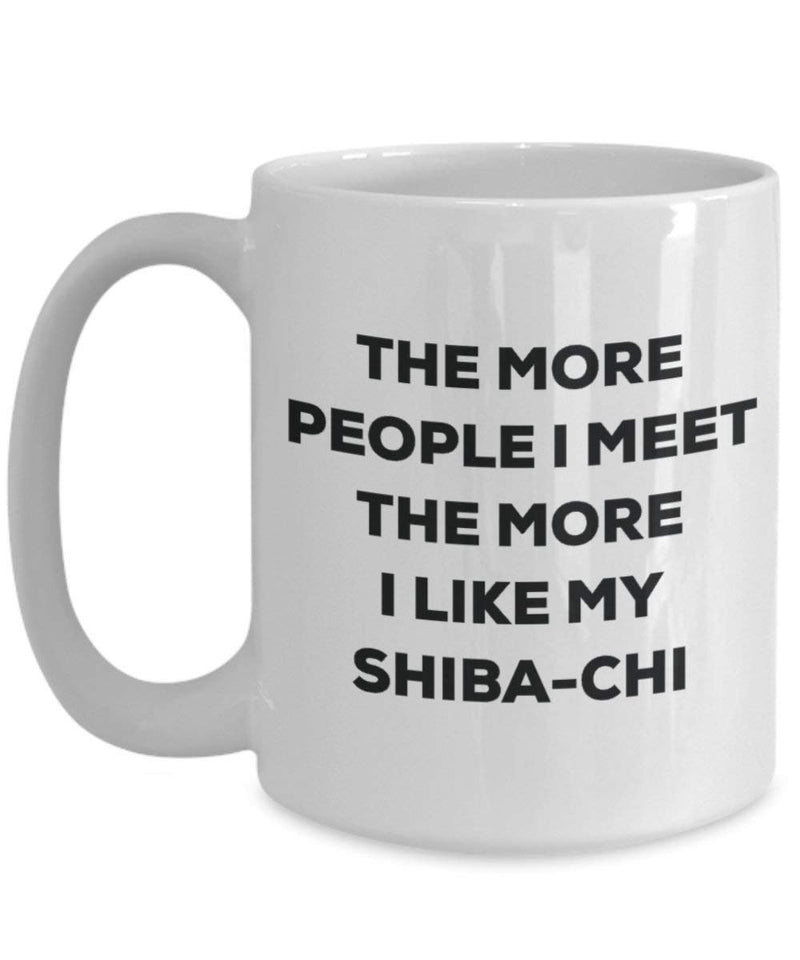 The more people i meet the more i Like My shiba-chi mug – Funny Coffee Cup – Christmas Dog Lover cute GAG regalo idea 15oz Infradito colorati estivi, con finte perline