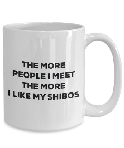The more people i meet the more i Like My Shibos mug – Funny Coffee Cup – Christmas Dog Lover cute GAG regalo idea 11oz Infradito colorati estivi, con finte perline