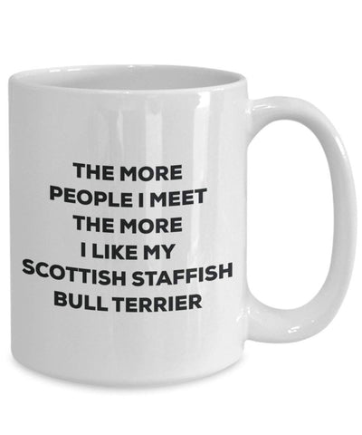 The more people i meet the more i Like My Scottish Staffish Bull terrier mug – Funny Coffee Cup – Christmas Dog Lover cute GAG regalo idea 11oz Infradito colorati estivi, con finte perline