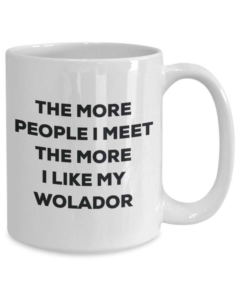 The more people i meet the more i Like My Wolador mug – Funny Coffee Cup – Christmas Dog Lover cute GAG regalo idea 11oz Infradito colorati estivi, con finte perline