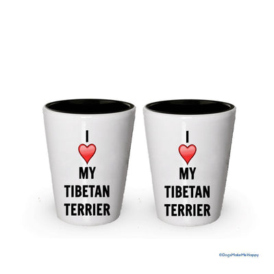 I love my Tibetan Terrier Shot Glass - Tibetan Terrier Lover gifts (1)