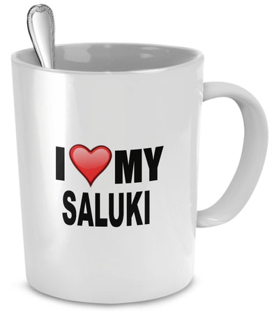 Saluki Mug - I Love My Saluki - Saluki Lover Gifts -11 Oz Ceramic Coffee Mug
