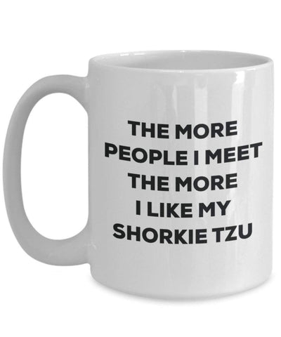 The more people i meet the more i Like My Shorkie Tzu mug – Funny Coffee Cup – Christmas Dog Lover cute GAG regalo idea 15oz Infradito colorati estivi, con finte perline