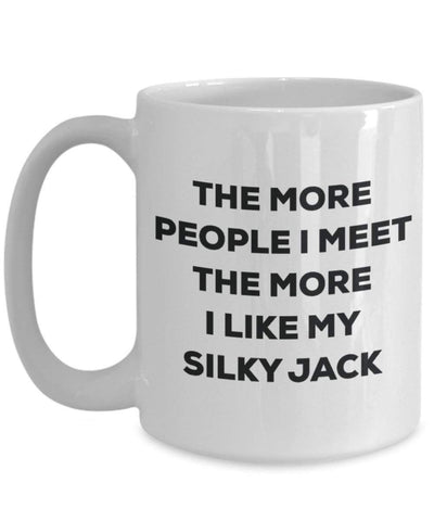 The more people i meet the more i Like My Silky jack mug – Funny Coffee Cup – Christmas Dog Lover cute GAG regalo idea 15oz Infradito colorati estivi, con finte perline
