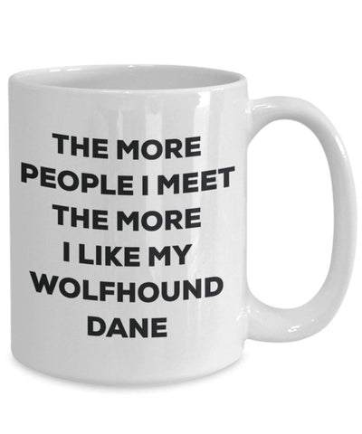 The more people i meet the more i Like My Wolfhound Dane mug – Funny Coffee Cup – Christmas Dog Lover cute GAG regalo idea 15oz Infradito colorati estivi, con finte perline