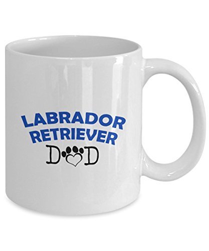 Funny Labrador Retriever Couple Mug – Labrador Retriever Dad – Labrador Retriever Mom – Labrador Retriever Lover Gifts - Unique Ceramic Gifts Idea (Dad)