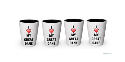 I love my Great Dane Shot Glass - Great Dane Lover gifts (2)