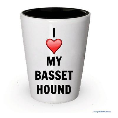 I love my Basset Hound Shot Glass - Basset Hound Lover gifts (6)