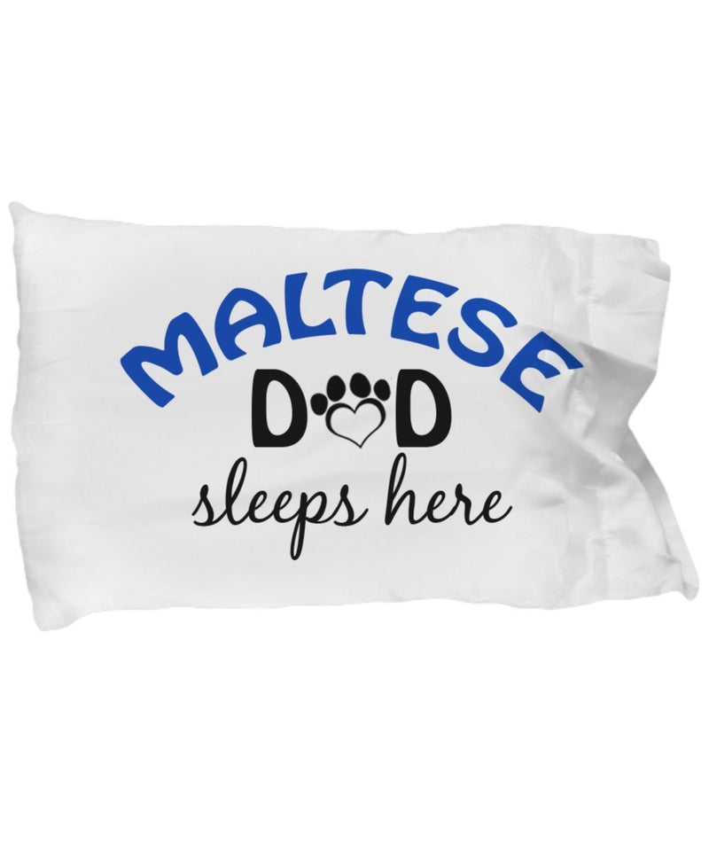 DogsMakeMeHappy Maltese Mom and Dad Pillow Cases (Couple)