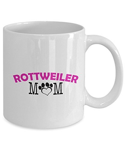 Funny Rottweiler Couple Mug - Rottweiler Dad - Rottweiler Mom - Rottweiler Lover Gifts - Unique Ceramic Gifts Idea (Mom)