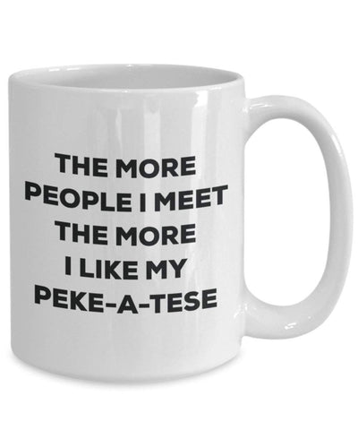 The more people I meet the more I like my Peke-a-tese Mug
