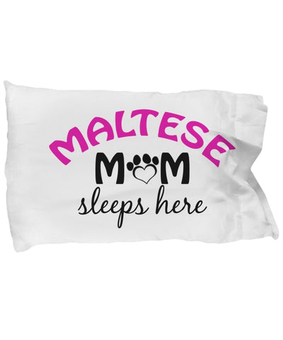 DogsMakeMeHappy Maltese Mom and Dad Pillow Cases (Couple)