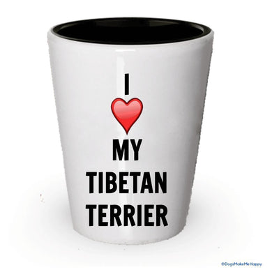 I love my Tibetan Terrier Shot Glass - Tibetan Terrier Lover gifts (1)