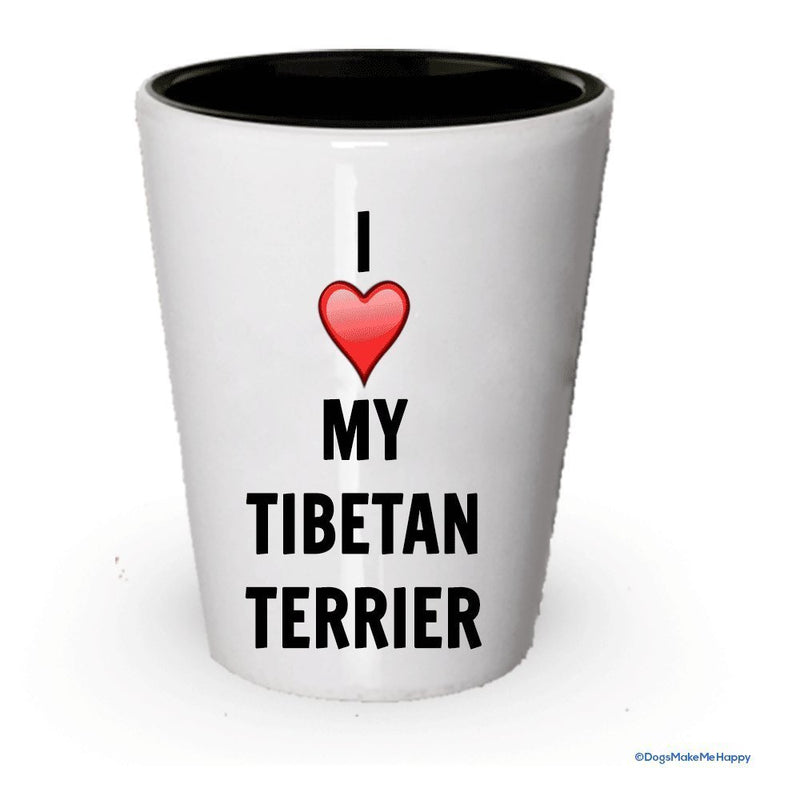 I love my Tibetan Terrier Shot Glass - Tibetan Terrier Lover gifts (1)