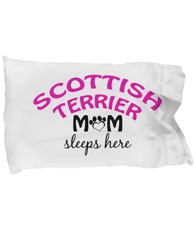 DogsMakeMeHappy Scottish Terrier Mom and Dad Pillowcases (Mom)