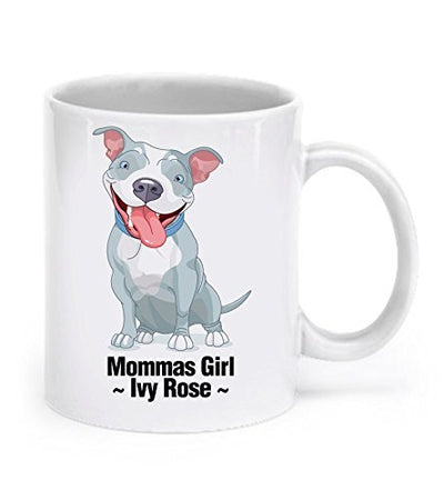 Personalized pit bull mug