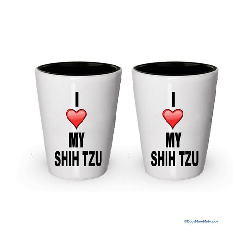 I Love My Shih tzu shot glass - Shih tzu Dog lover Gifts Idea (6)