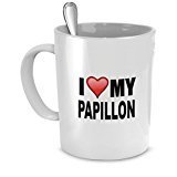 Papillon Mug - I Love My Papillonr - Papillon Lover Gifts - 11 Oz Ceramic Mug