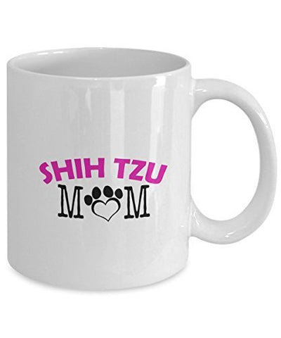 Funny Shih Tzu Couple Mug – Shih Tzu Dad – Shih Tzu Mom – Shih Tzu Lover Gifts - Unique Ceramic Gifts Idea (Mom)
