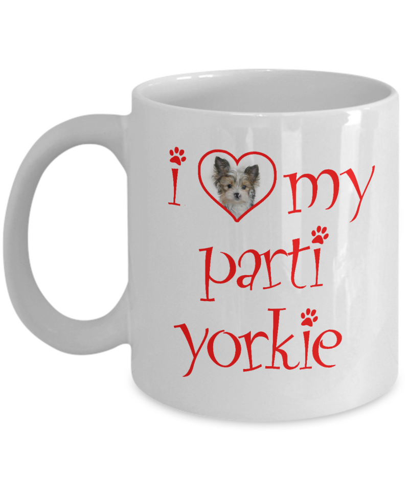 Parti yorkie mug - dog lover mug - gift for dog lovers